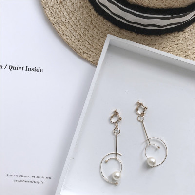 镂空半圆几何耳坠