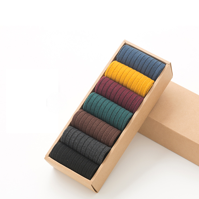 7双装男士纯棉中筒袜