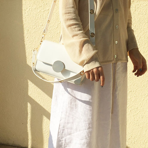 金属扣手提小方包