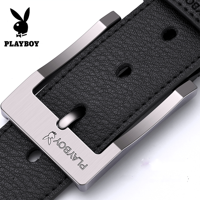 花花公子韩版休闲真皮皮带