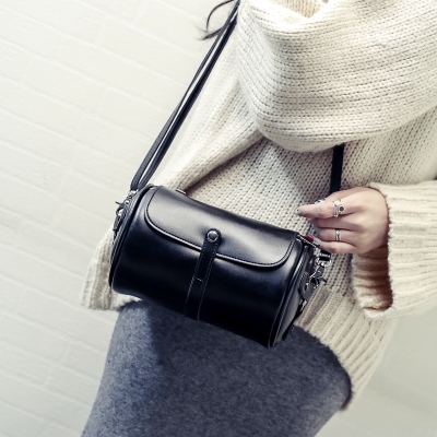 韩版时尚简约圆筒包