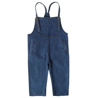 女童牛仔背带裤