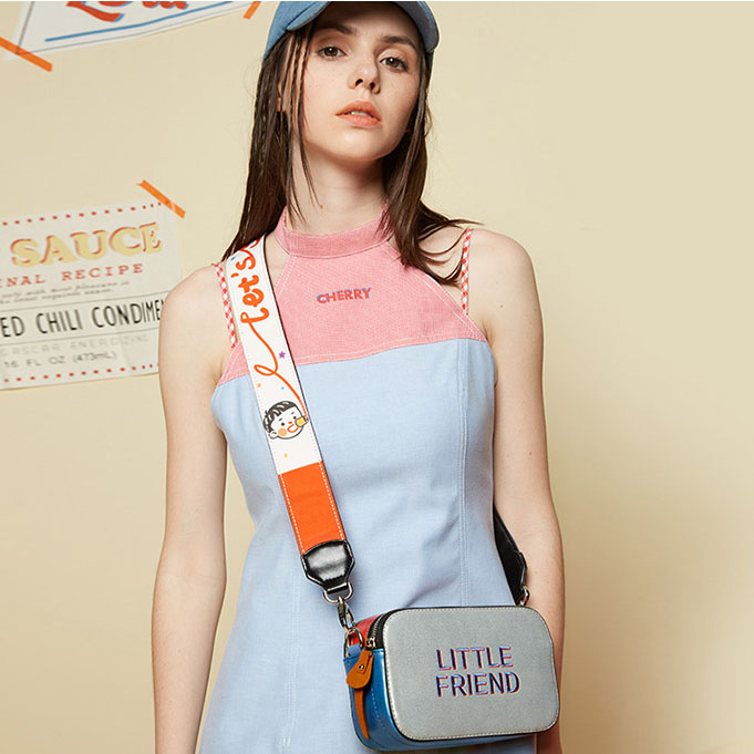 萝拉原创 宽带斜挎包潮酷包