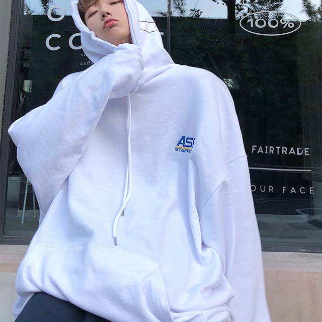 金俊oversize情侣连帽卫衣