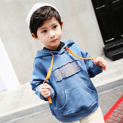 秋季儿童加厚连帽卫衣