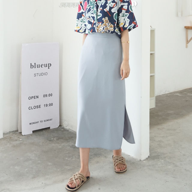 高腰显瘦开衩性感半身裙