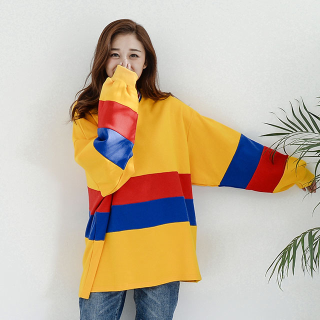 套头宽松针织卫衣