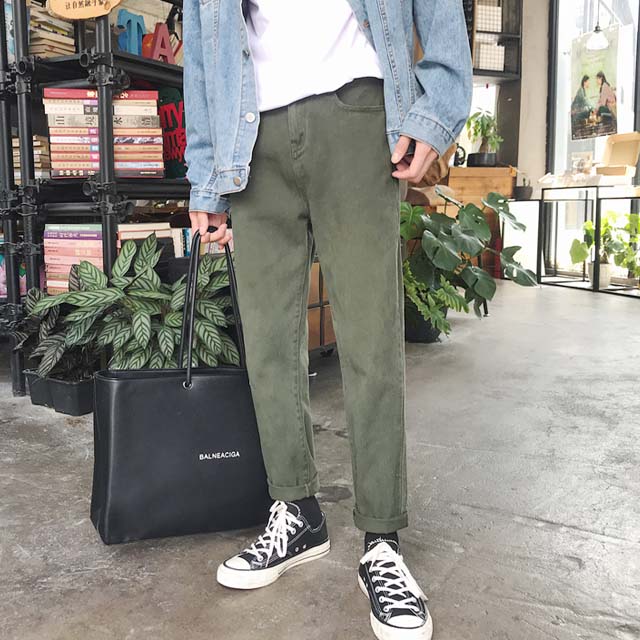 男士港风潮流牛仔裤