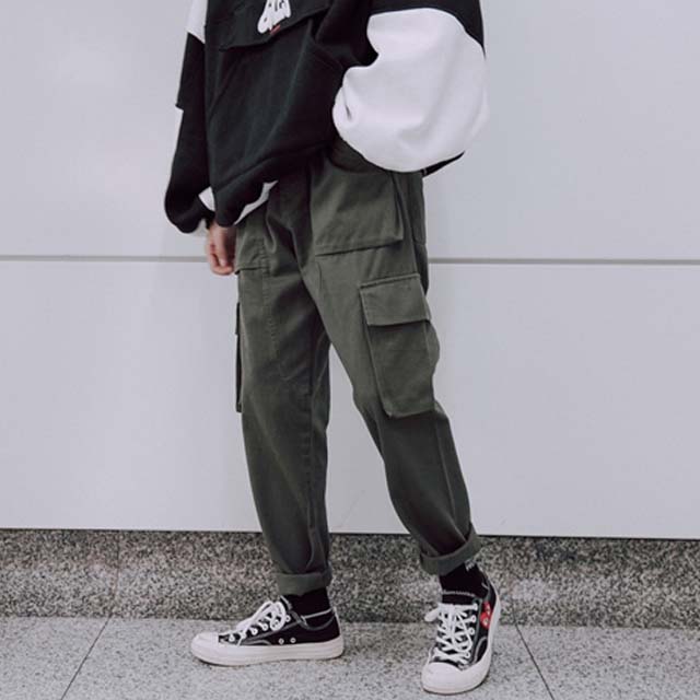 哈伦版型军绿色工装裤