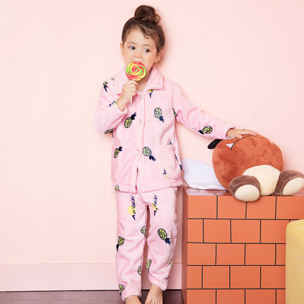 南极人法兰绒儿童睡衣