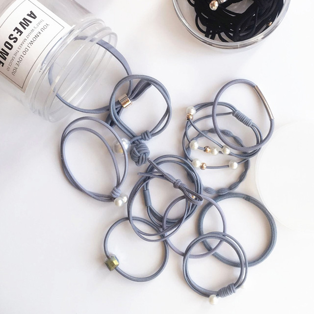 日韩简约小清新皮筋套装