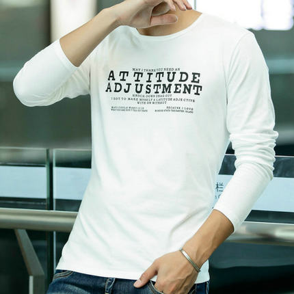 男士纯棉长袖T恤