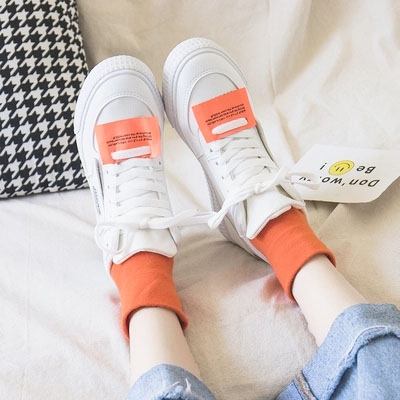 韩版ulzzang潮学生高帮帆布鞋