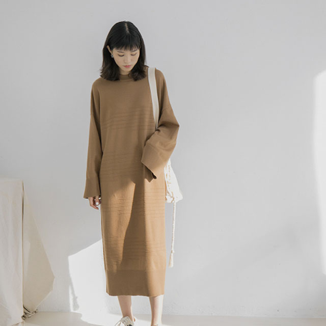 宽松套头针织裙