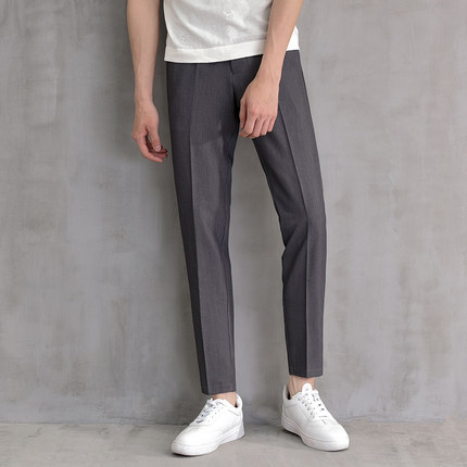 韩版潮流宽松直筒西裤