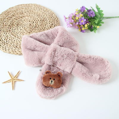 秋冬季毛绒儿童围巾