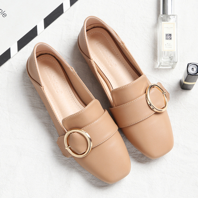 秋季英伦风一脚蹬复古小皮鞋