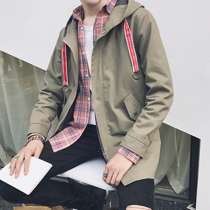 男士秋冬季中长款风衣