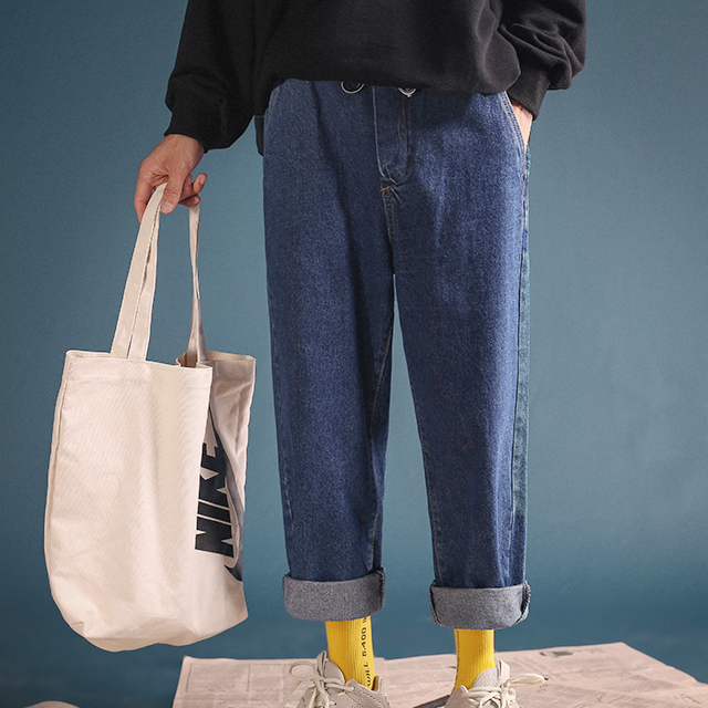 男士休闲百搭直筒牛仔裤