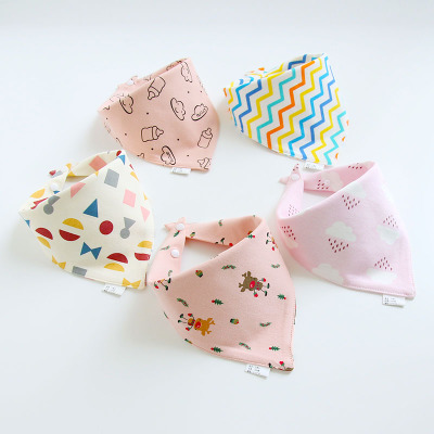 口水巾纯棉防水婴儿三角巾