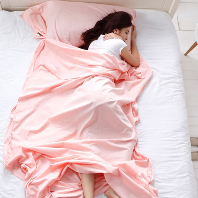 便携式双人纯棉旅行隔脏睡袋