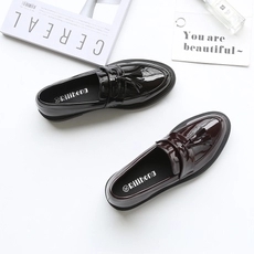 韩版英伦风百搭小皮鞋