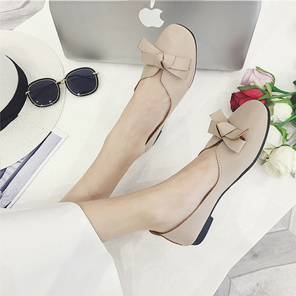 秋冬方头粗跟chic单鞋