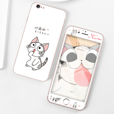 苹果6s卡通钢化膜