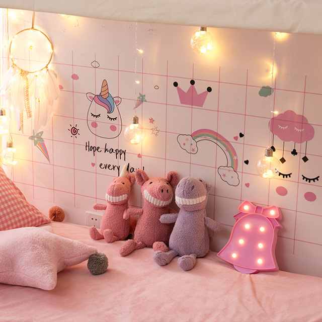 ins风墙贴壁纸卧室装饰