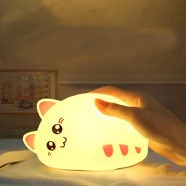 硅胶拍拍小夜灯充电池式款