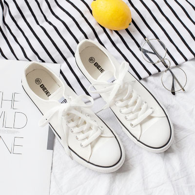 鮀品百搭小脏橘帆布鞋