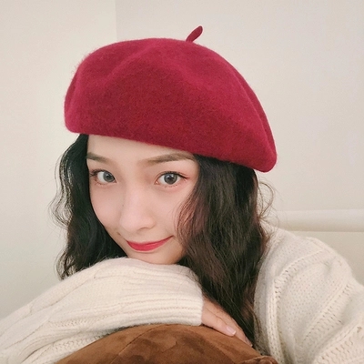 秋冬立体复古贝雷帽