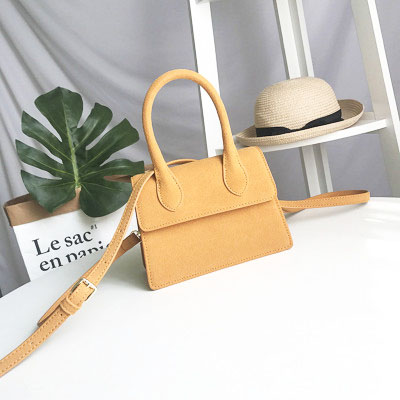 mini磨砂皮小众设计手提包