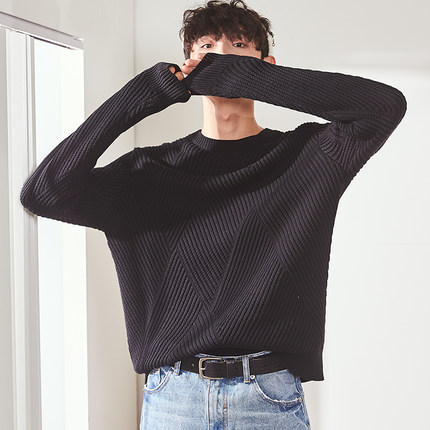 男士新款高领毛衣