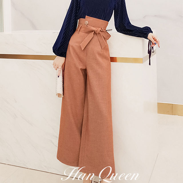 【双11】气质高腰阔腿裤