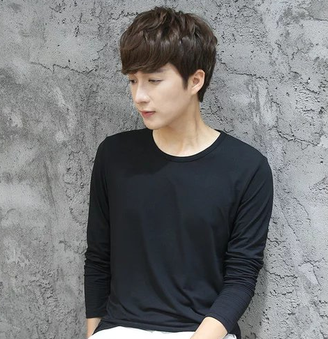 薄款纯色长袖t恤