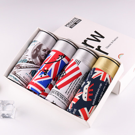 4条装男士平角内裤