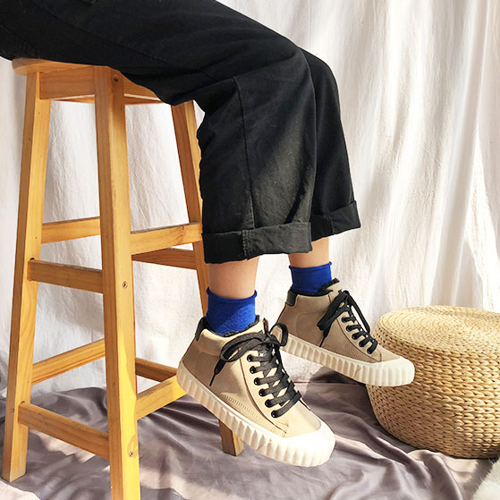 【双11】韩版原宿加绒帆布鞋