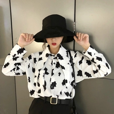 【双11】波点印花设计感气质雪纺衫