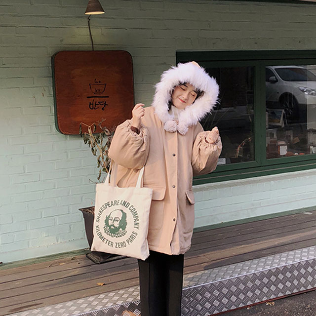 白毛领软萌棉服