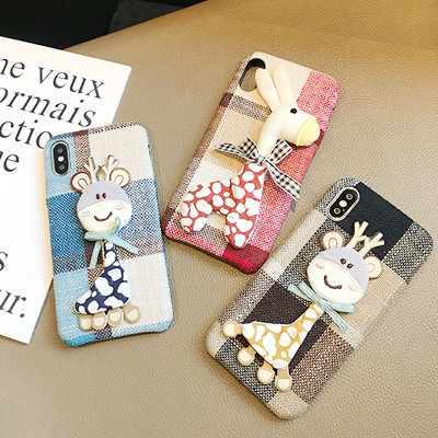 布艺长颈鹿苹果x手机壳