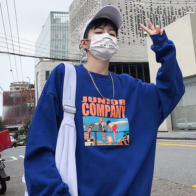 情侣宽松圆领潮流卫衣