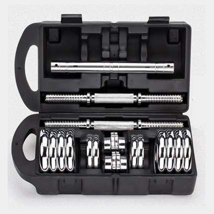 家用男士运动健身电镀杠铃套装  