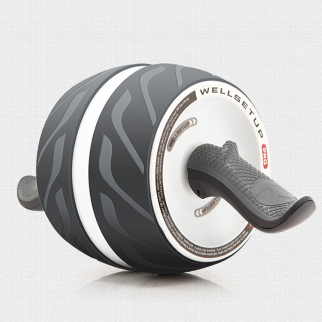 正品男女通用家用弹簧静音健腹轮