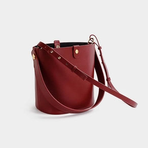 小优家质感纯色水桶包