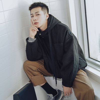 秋冬季连帽毛呢外套