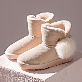 QNZY短筒冬季加绒雪地靴