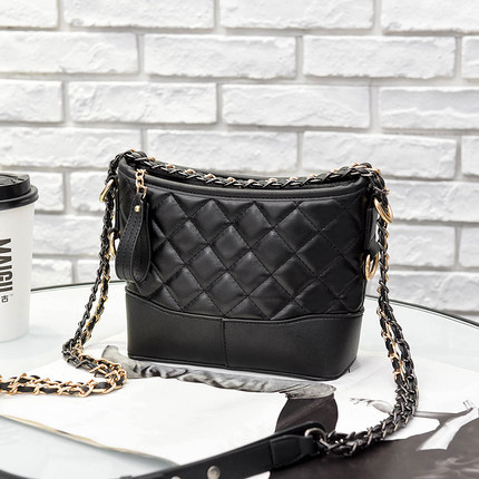 小香风韩版菱格流浪包