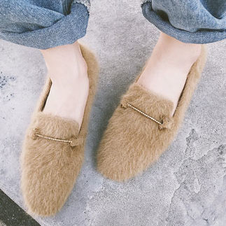 秋冬一脚蹬外穿单鞋