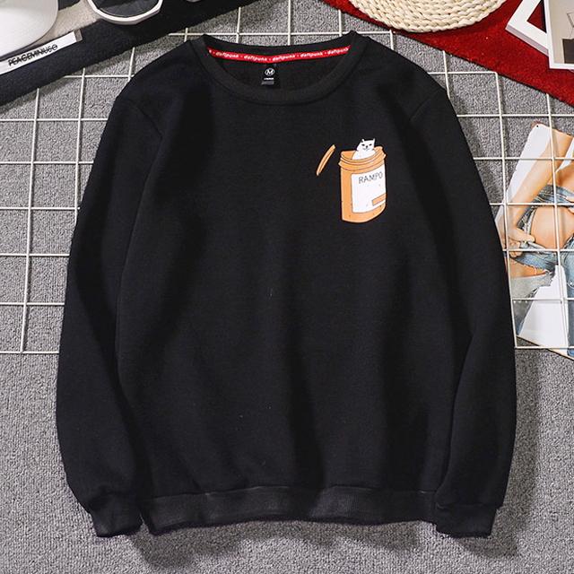 贱猫欧美情侣加绒卫衣